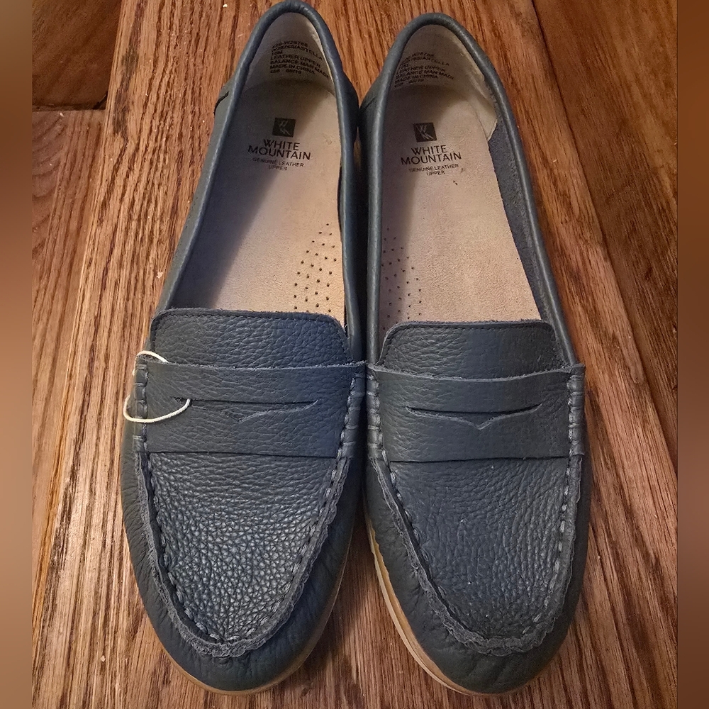 White Mountain Astella Blue Loafers